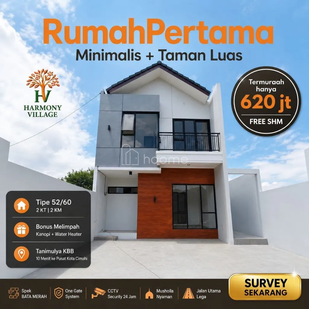 Dijual Rumah HARGA 620 JUTA ALL IN CLUSTER HARMONY VILLAGE  — foto 3 dari 4