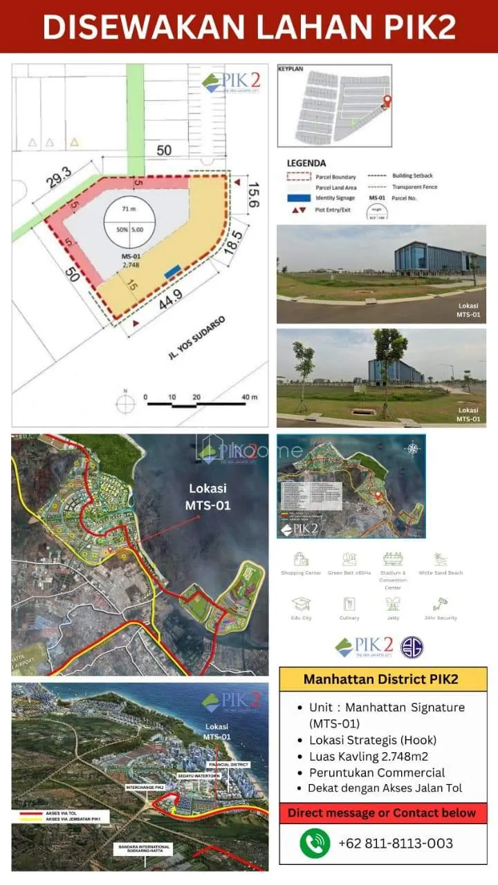 Dijual Tanah Disewakan Tanah Komersial Pik 2 - Huafeng Hotel — foto 4 dari 4