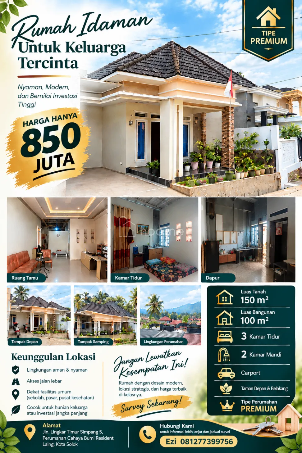 Dijual Rumah DIJUAL RUMAH TIPE PREMIUM — foto 2 dari 4
