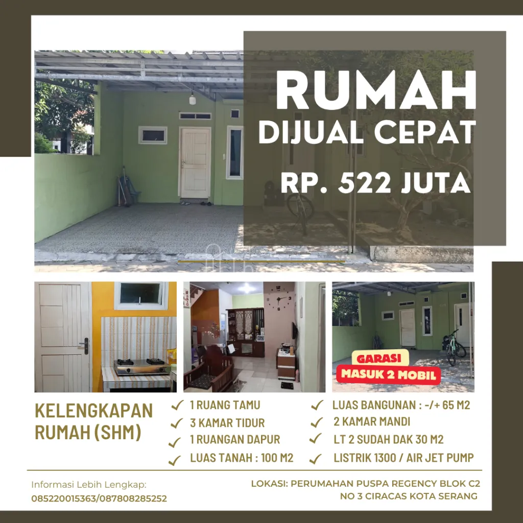 Dijual Rumah DIJUAL RUMAH IDAMAN DI PUSAT KOTA SERANG — foto 2 dari 5