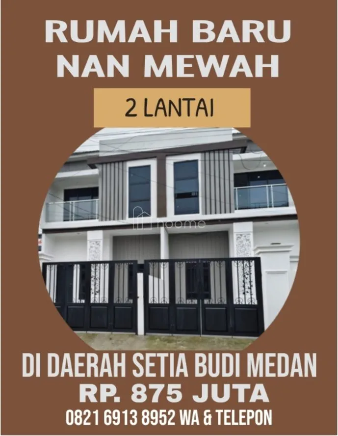 Dijual Rumah Dijual rumah baru 2 lantai daerah setia budi medan — foto 2 dari 14