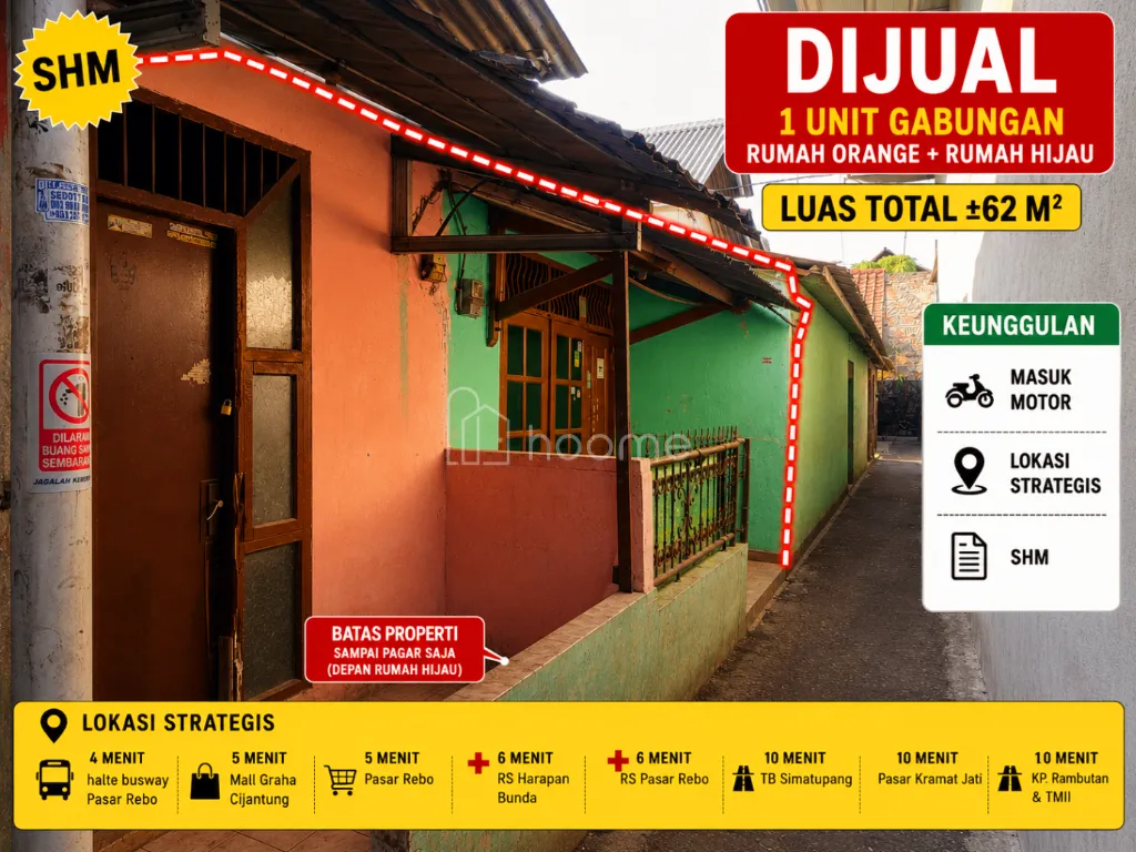 Dijual Rumah Rumah Kontrakan 2 pintu Jakarta Timur, Ciracas — foto 2 dari 3