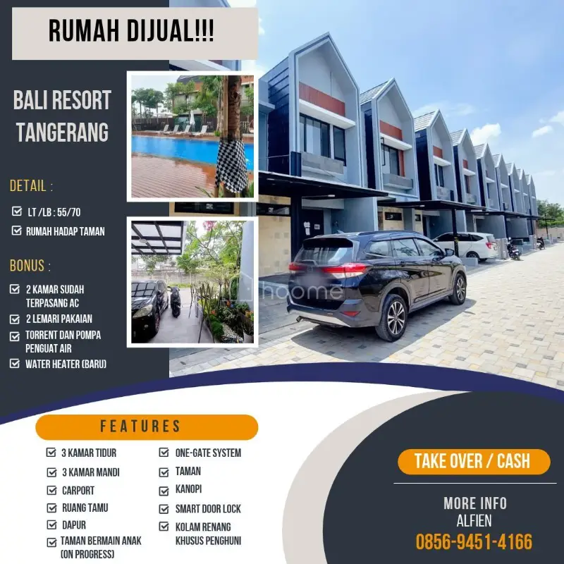 Dijual Rumah BALI RESORT TANGERANG. SUDAH SHM. — foto 2 dari 20
