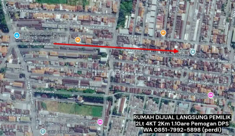 Dijual Rumah Strategis di Jalan Mekar 1 No 17 Pemogan Denpasar