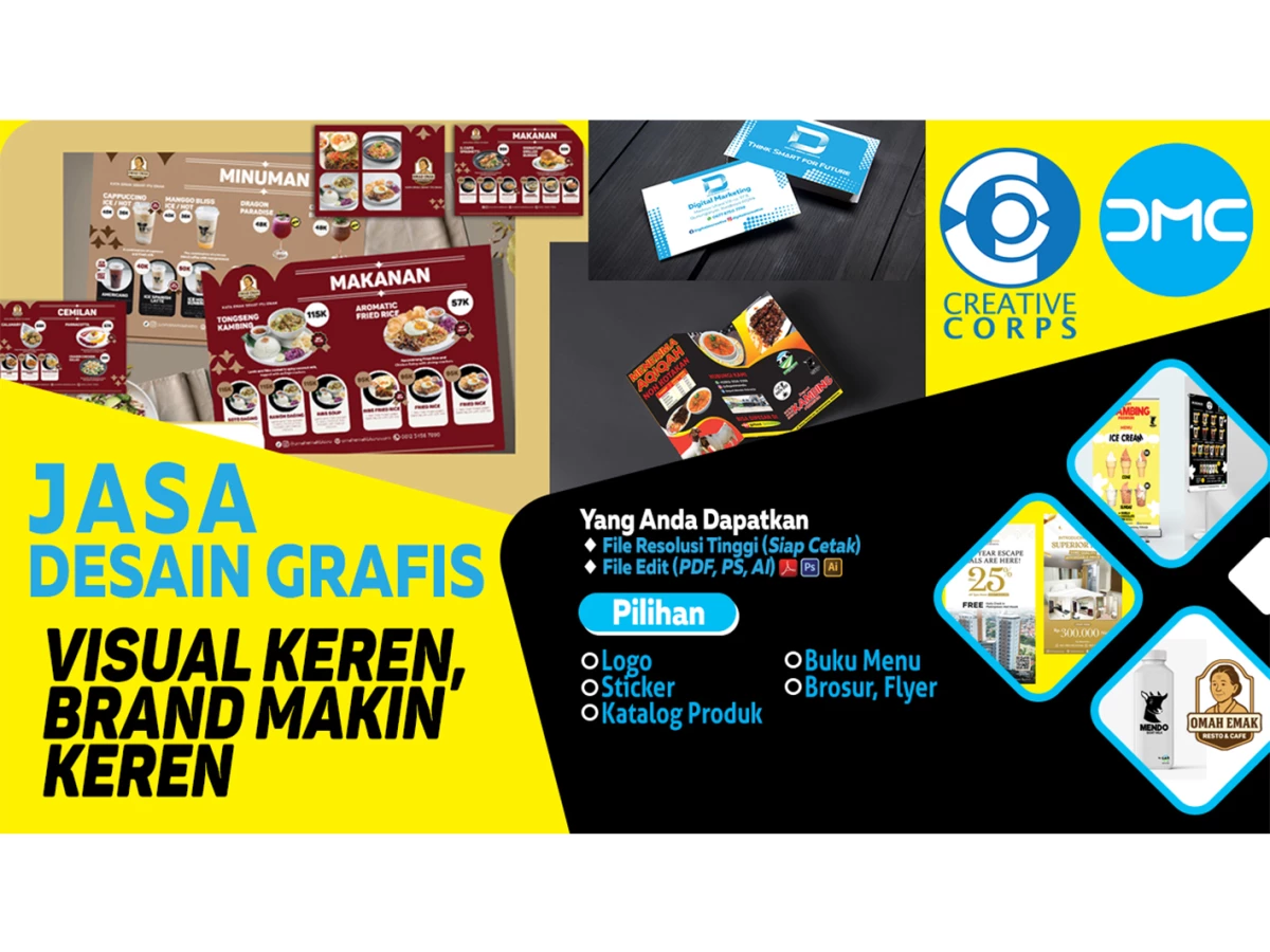 Jasa Desain Grafis Bisnis, UMKM | Logo | Katalog | Buku | Brosur + Extra FREE