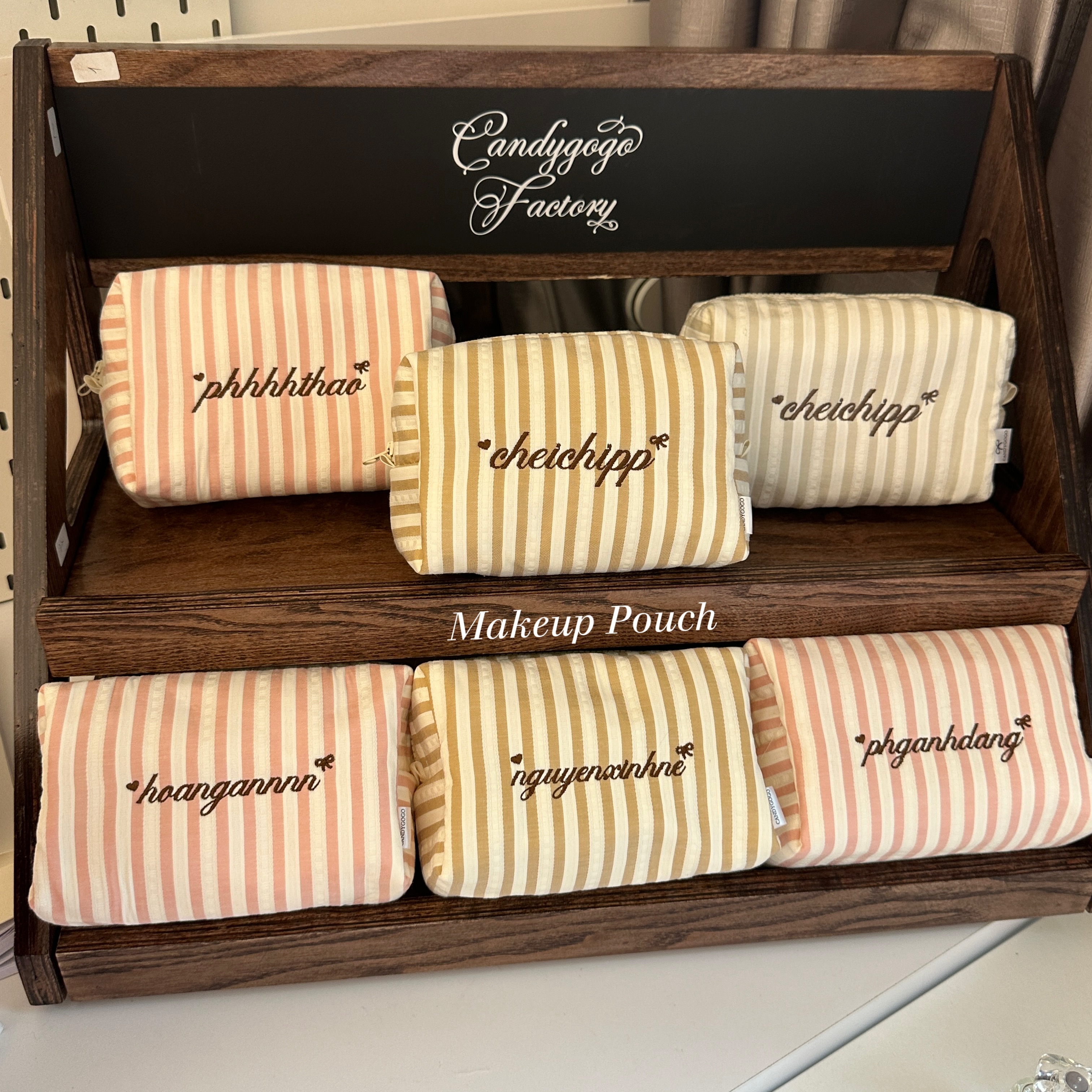 Pouch - Pink Stripes