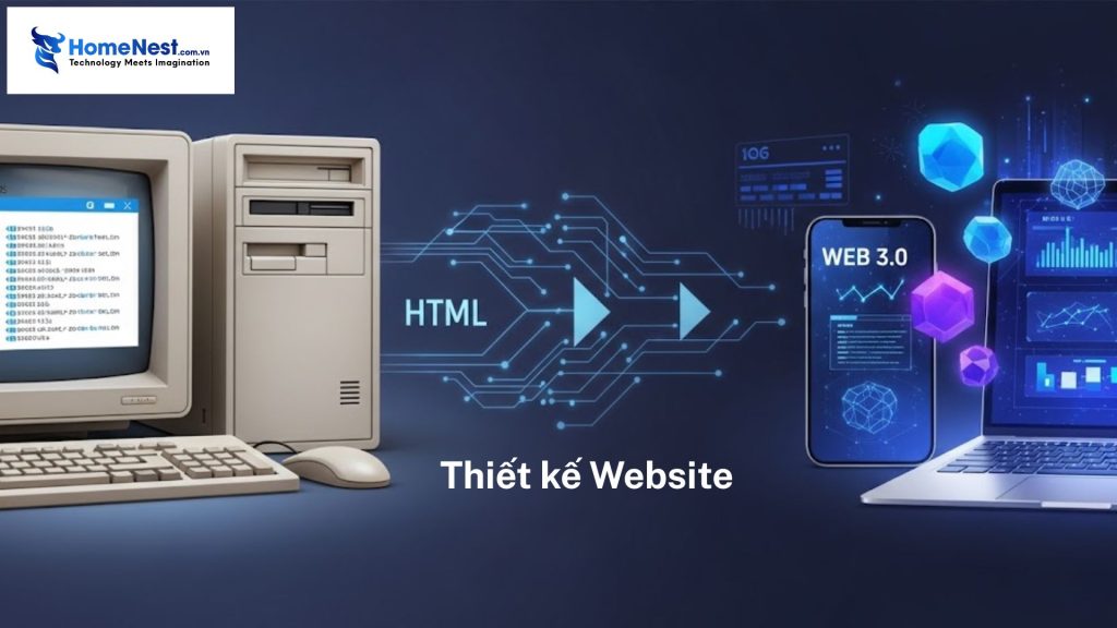 Lịch sử phát triển thiết kế website: Từ HTML thô sơ đến web 3.0