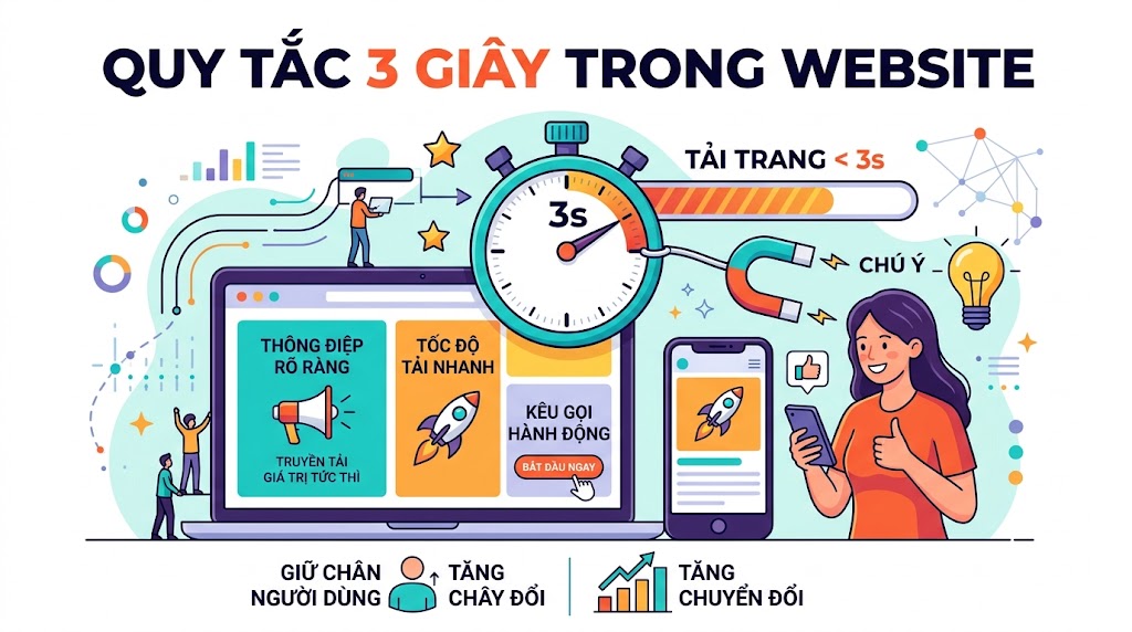 Quy tắc 3 giây trong website - homenest việt nam