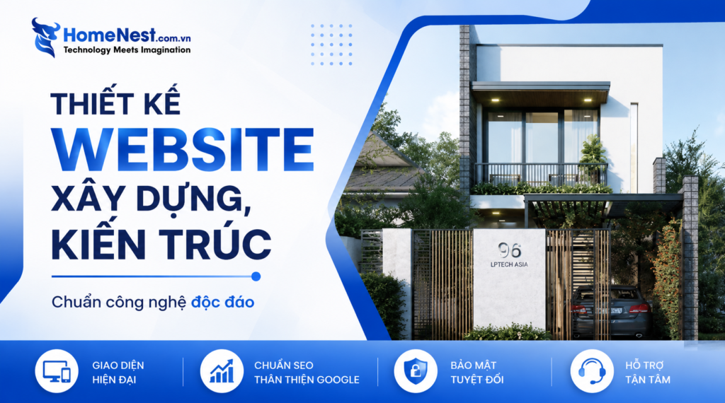 Thiết kế website kiến trúc nội thất chuyên nghiệp