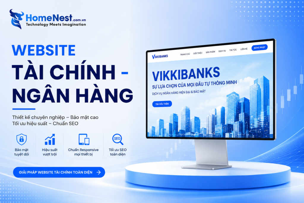 Thiết kế website ngân hàng chuyên nghiệp, uy tín, hiện đại
