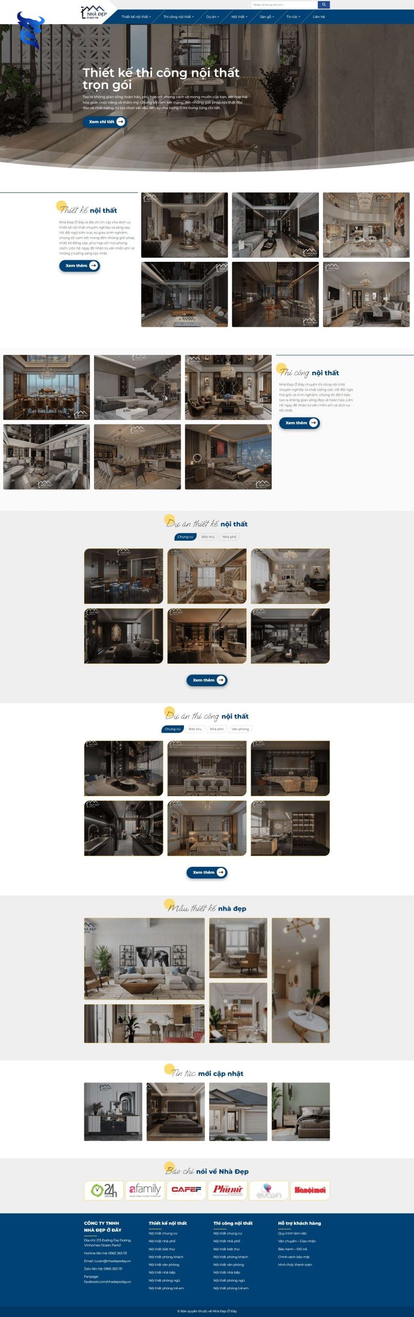 Thiết kế website nội thất chuyên nghiệp, cao cấp và chuẩn seo nhất
