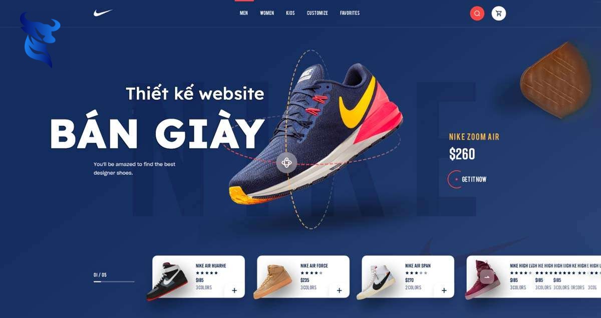 Thiết kế website bán giày cao cấp hiện đại chuẩn seo