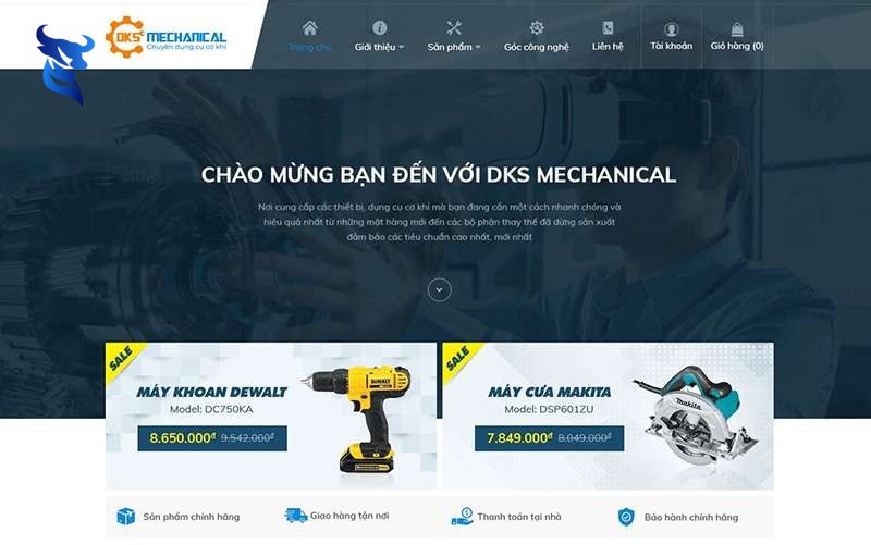 Thiết kế website cơ khí – công nghiệp chuyên nghiệp, giá tốt