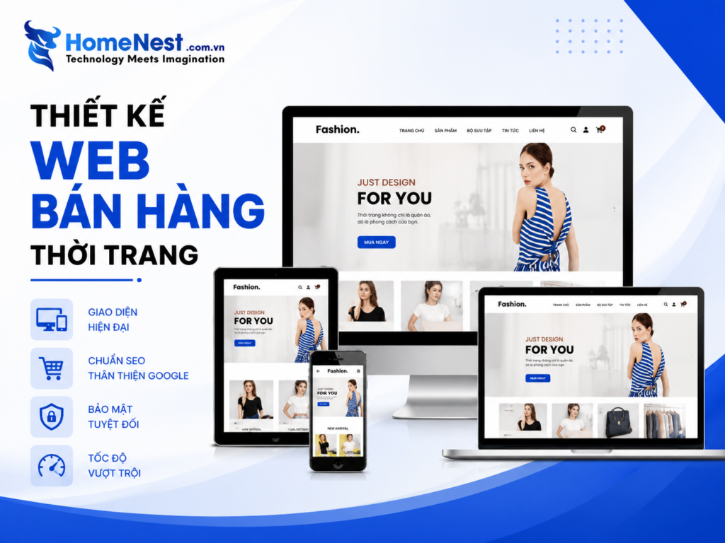 Thiết kế Website bán quần áo – đẹp, chuẩn SEO giúp x2 doanh thu dễ dàng