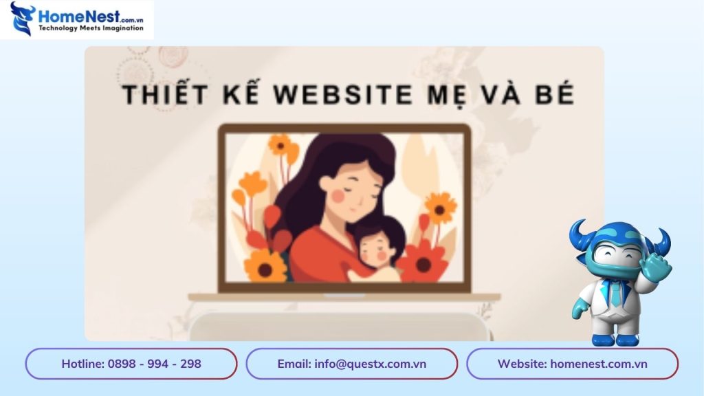 Thiết kế website mẹ và bé hiện đại, chuyên nghiệp, bắt mắt