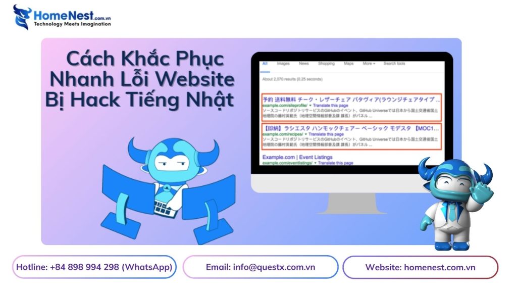Cách Khắc Phục Nhanh Lỗi Website Bị Hack Tiếng Nhật Hiệu Quả