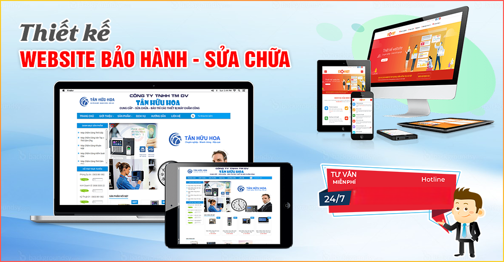 Thiết Kế Website Dịch Vụ Sửa Chữa Điện Tử, Điện Lạnh Giá Rẻ Với Giao Diện Hấp Dẫn