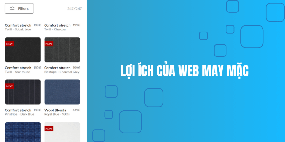 Thiết kế website cho ngành may đo thủ công