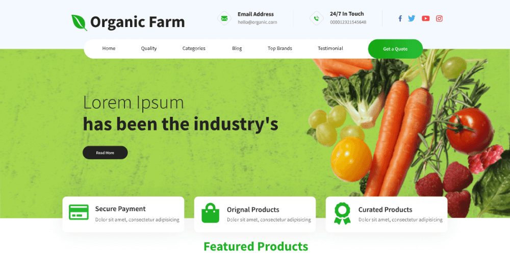 Thiết kế website trang trại chuyên nghiệp, hiện đại chuẩn seo