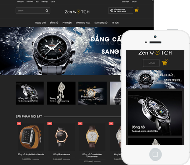 Thiết kế website bán đồng hồ cao cấp, hiện đại 2 Thiết kế website bán đồng hồ cao cấp, hiện đại