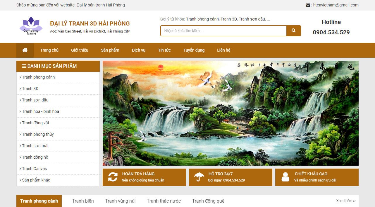 Giải pháp thiết kế website bán tranh chuyên nghiệp – thẩm mỹ cao, tối ưu hiệu quả