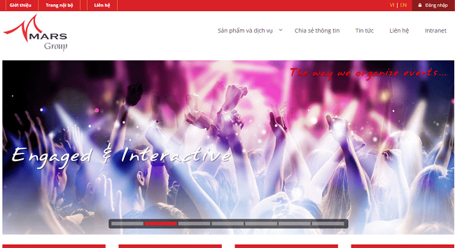 Thiết kế website truyền thông sự kiện hiện đại, chuyên nghiệp, giao diện độc đáo