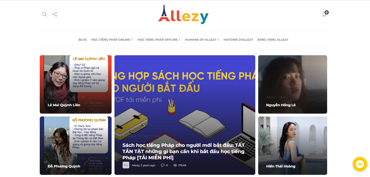 Thiết kế website dạy tiếng pháp chuyên nghiệp hiện đại