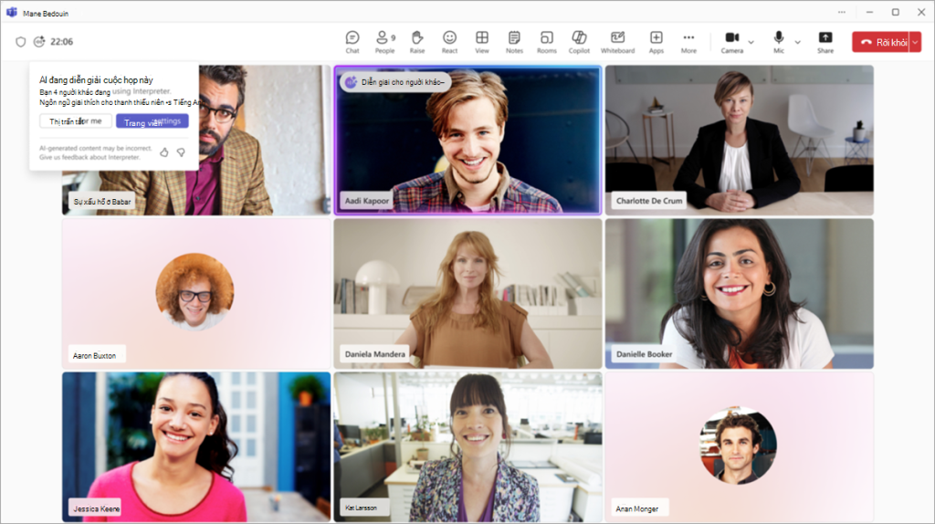 Trò chuyện trên microsoft teams