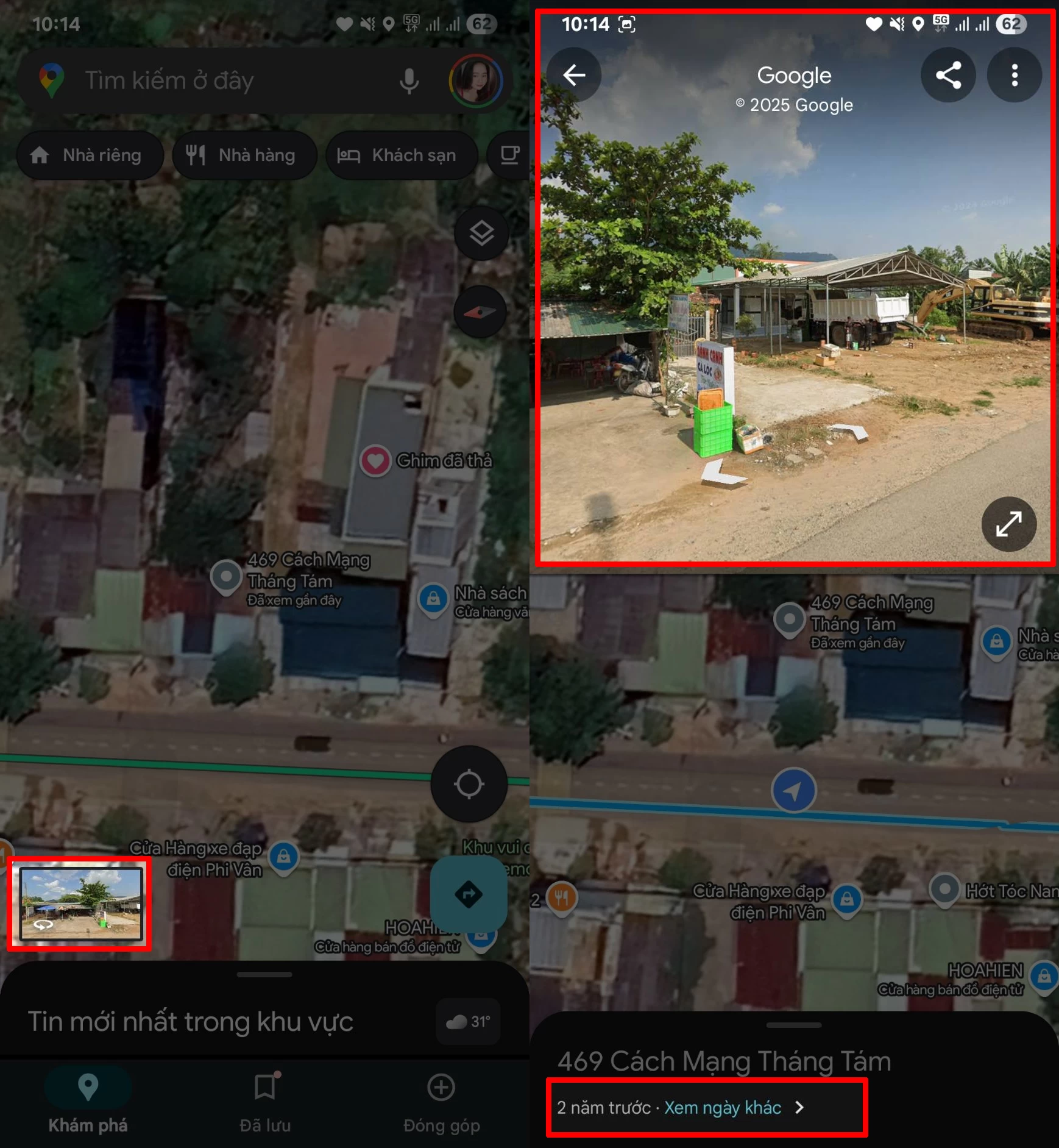 Tua lại thời gian trên google maps: khám phá hình ảnh ngôi nhà thân quen ngày xưa