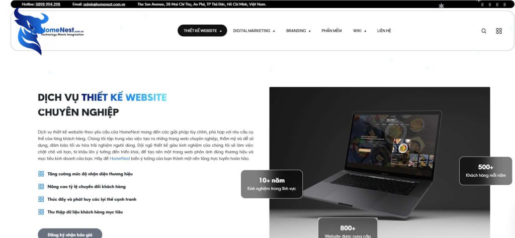 Giá trị homenest mang lại khi thiết kế website bán tranh ảnh