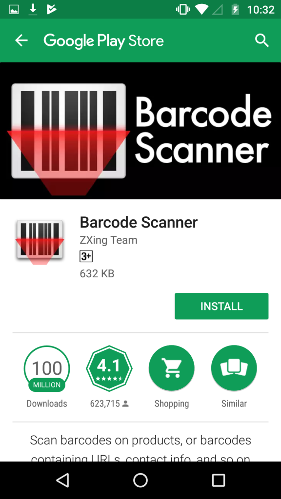 Barcode scanner by zxing team