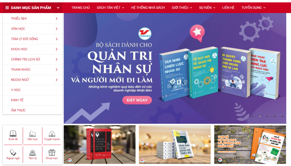 Thiết kế website nhà sách Ebook chuyên nghiệp, độc đáo – Chuẩn SEO Top Google 2 Thiết kế website nhà sách