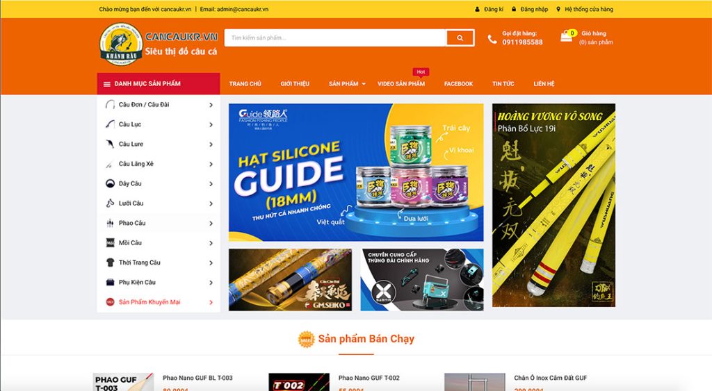 Thiết kế website bán dụng cụ câu cá chuyên nghiệp, tối ưu chuẩn SEO 1 Thiết kế website bán dụng cụ câu cá