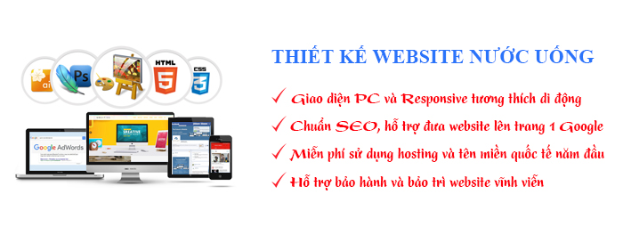Thiết kế website đại lý nước uống chuyên nghiệp, chuẩn SEO, giá cạnh tranh