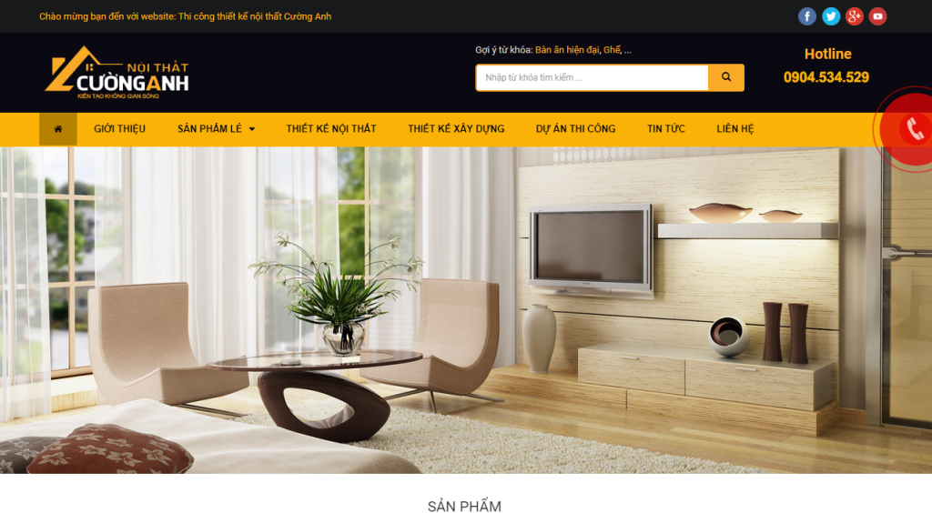Thiết kế website nội thất