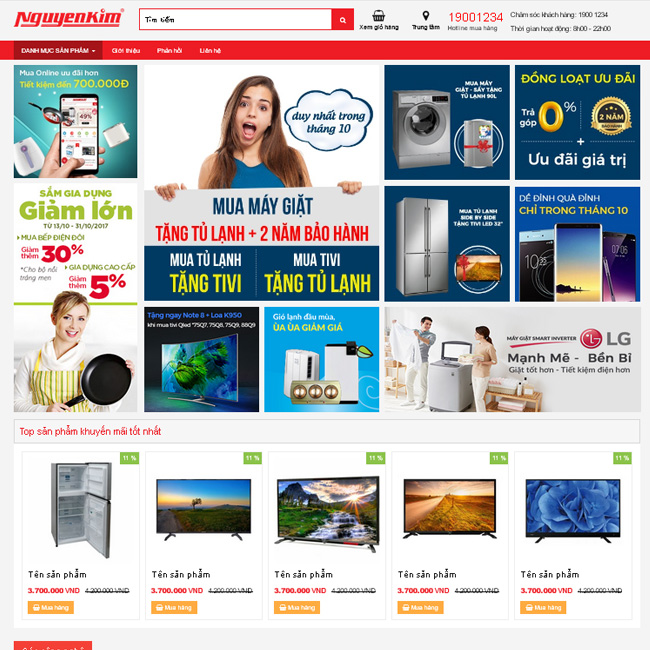 Thiết Kế Website Siêu Thị Điện Máy Chuyên Nghiệp – Giao Diện Đẹp, Chuẩn SEO 1 Thiết kế website siêu thị điện máy
