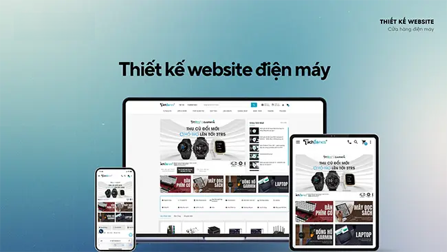 Thiết kế Website điện máy hiện đại chuyên nghiệp