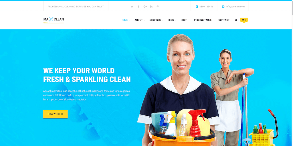 Thiết kế website dịch vụ vệ sinh chuyên nghiệp