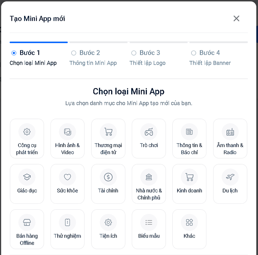 Hướng dẫn tạo mini zalo app