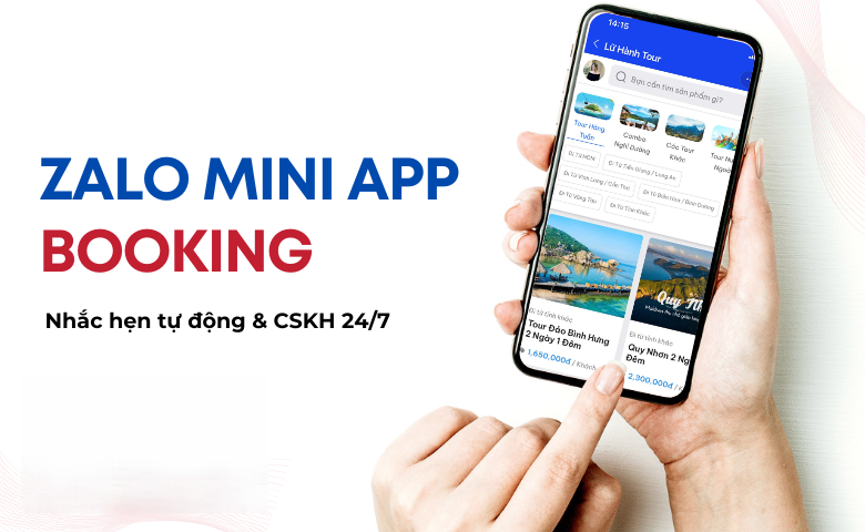 Mini zalo app booking hỗ trợ hoạt động kinh doanh bán hàng
