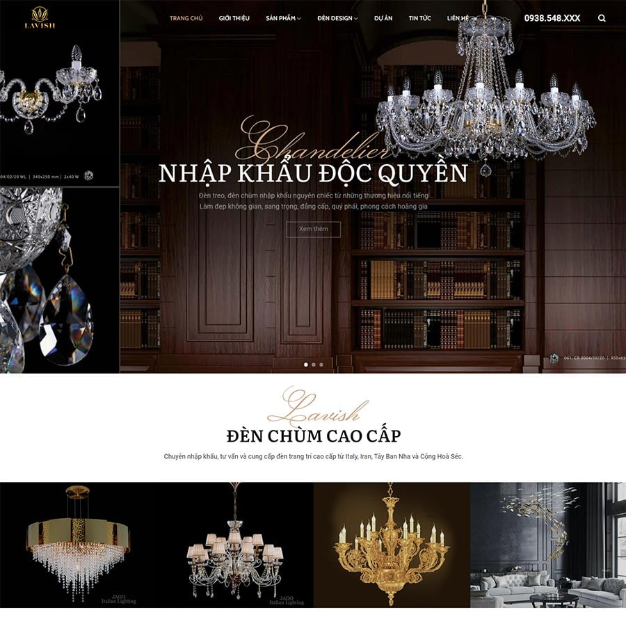 Thiết kế website bán đèn trang trí