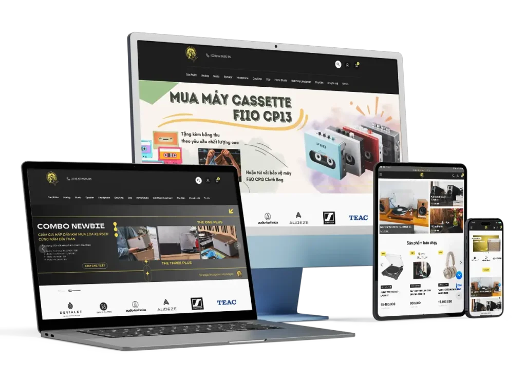 Thiết kế website thiết bị âm thanh