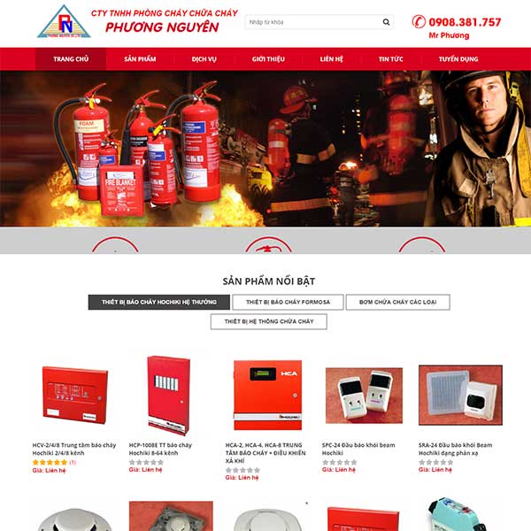 Thiết kế website thiết bị phòng cháy chữa cháy chuyên nghiệp – giá tốt 2 Thiết kế website thiết bị phòng cháy chữa cháy