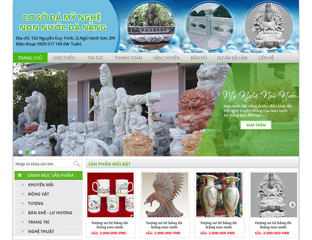 Thiết kế website đá mỹ nghệ