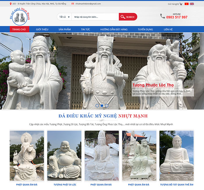 Thiết kế website đá mỹ nghệ