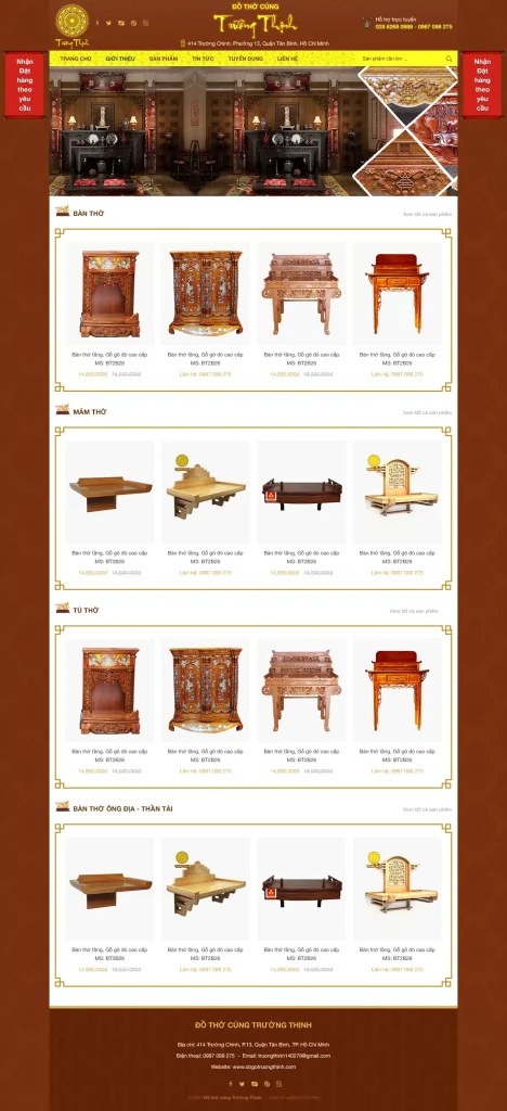 Thiết kế website bán đồ thờ cúng