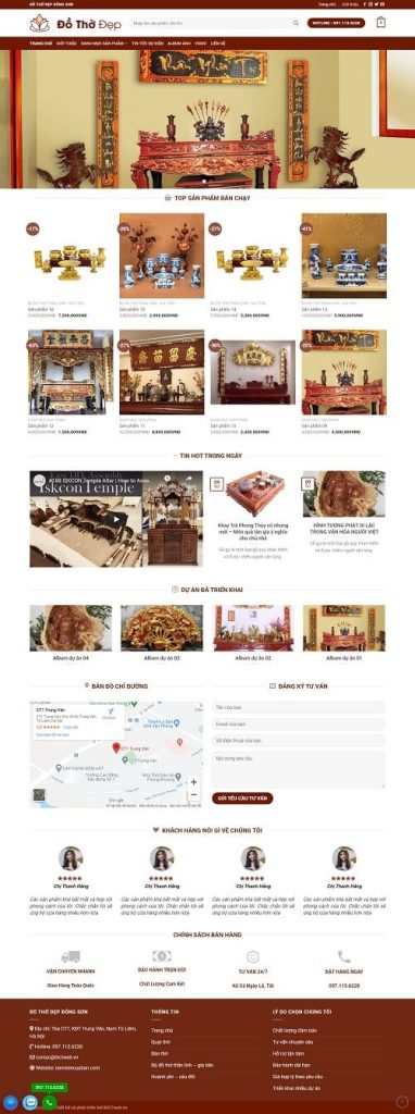 Thiết kế website bán đồ thờ cúng