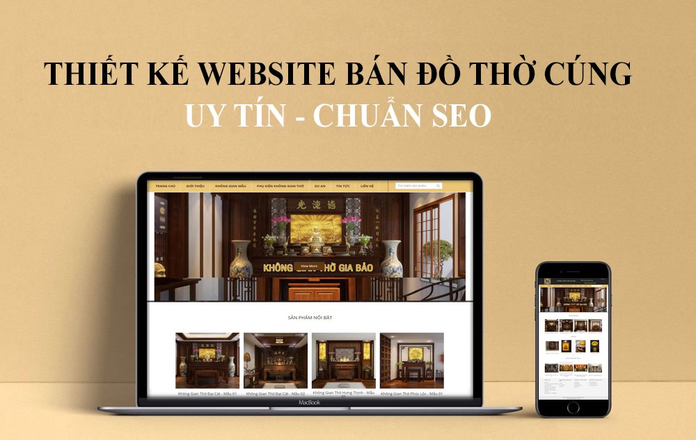 Thiết kế website bán đồ thờ cúng, tượng Phật chuyên nghiệp hiện đại