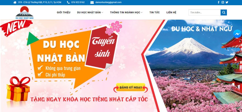 Thiết kế website tư vấn du học