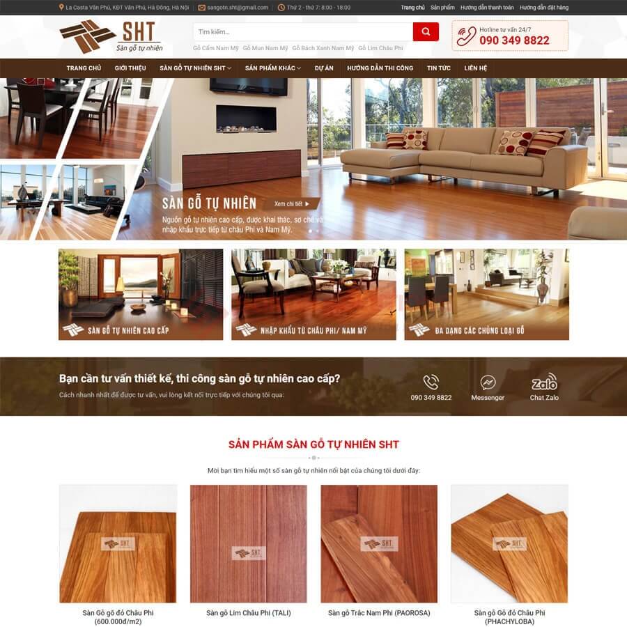 Thiết kế website bán sàn gỗ công nghiệp